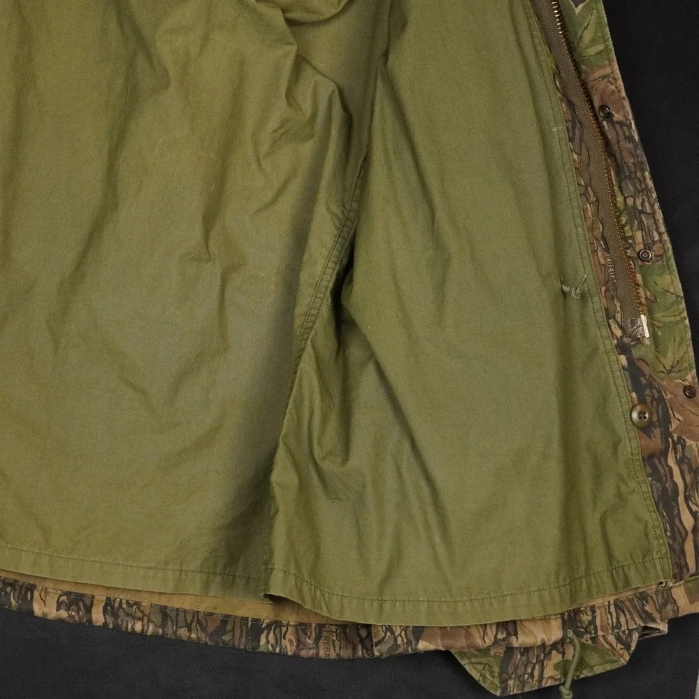 90s Golden Mfg Trebark Camo Field Jacket Mens Medium Regular Brown Green Hunting